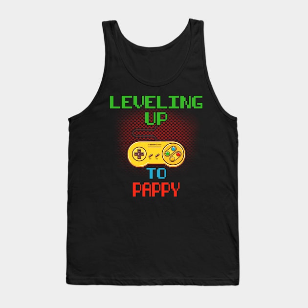 Promoted To Pappy T-Shirt Unlocked Gamer Leveling Up Tank Top by wcfrance4